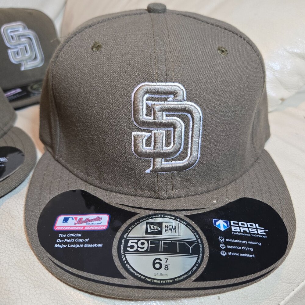 Green New San Diego Padres Hat Cap Fitted MLB Baseball Logo New Era 59Fifty